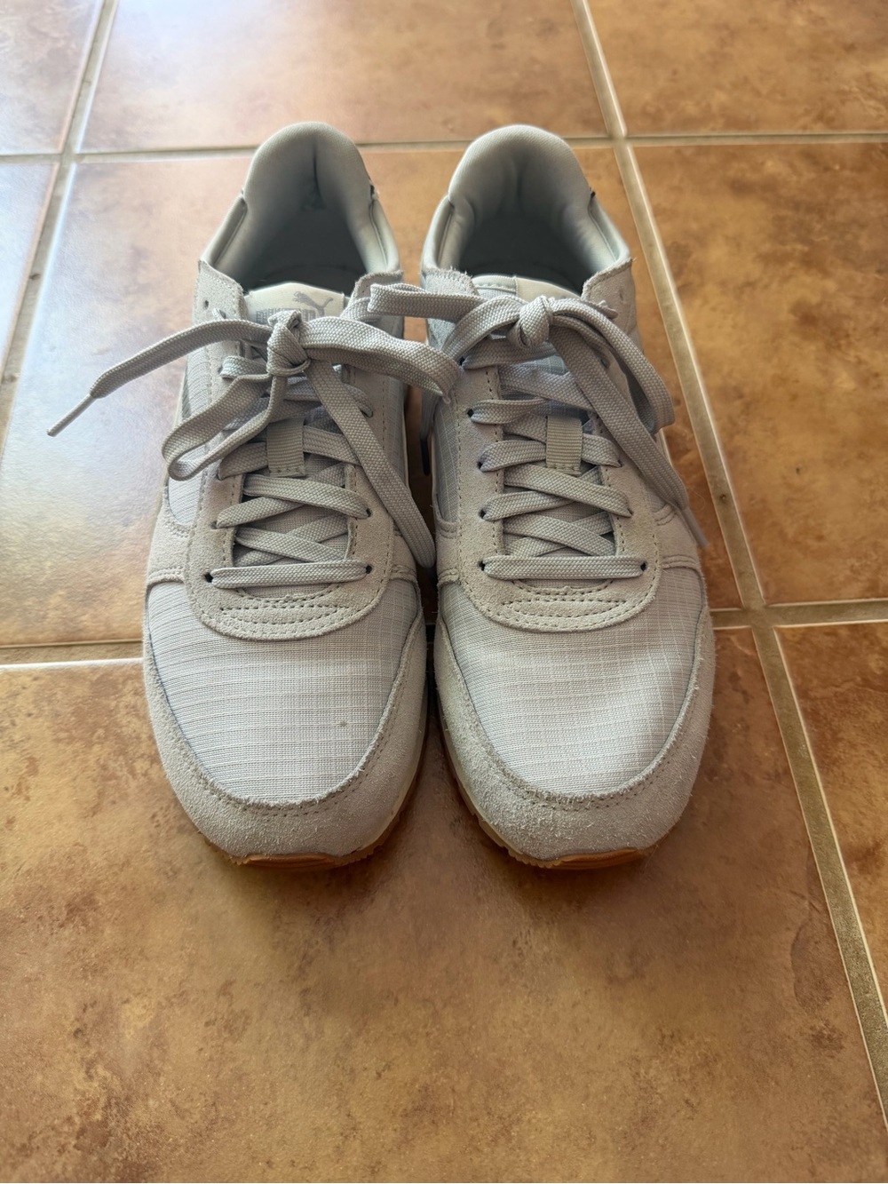 Puma Women’s Lace-Up Sneakers in Light Gray